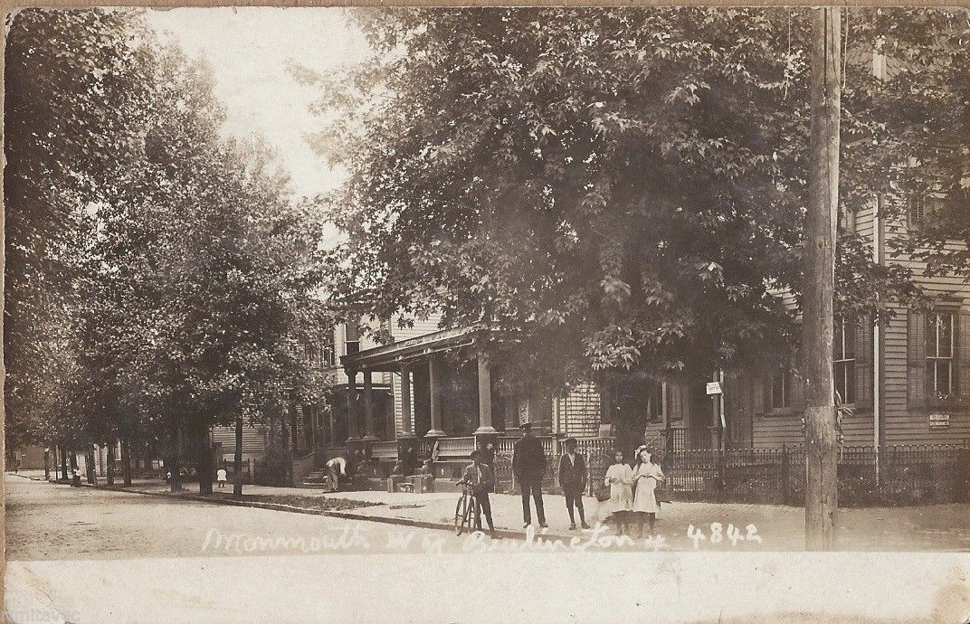 Burlington folks in front of a house c 1910 Burlington Old